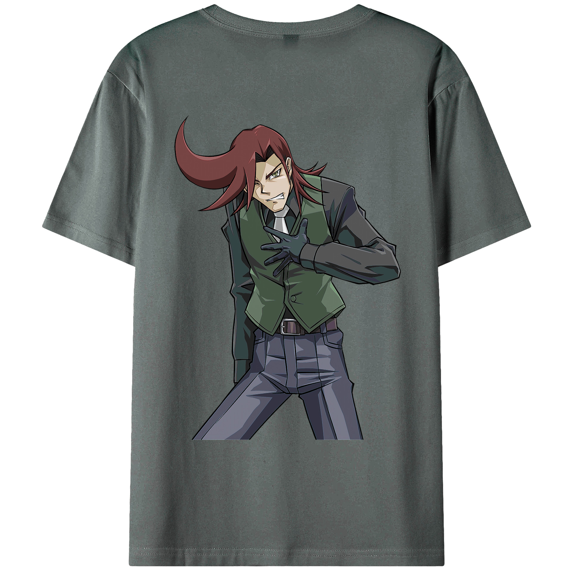 （画像用） 遊☆戯☆王 Yu-Gi-Oh! 綿100％ メンズ半袖Tシャツ（バックプリント） 通気性